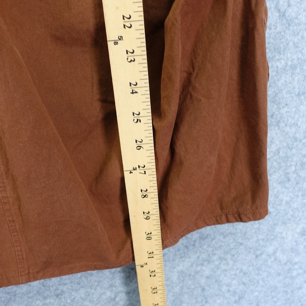 Y2K Lagenlook Cargo Skirt Womens SMALL Brown Forest Grunge Parachute Chocolate - Picture 5 of 13